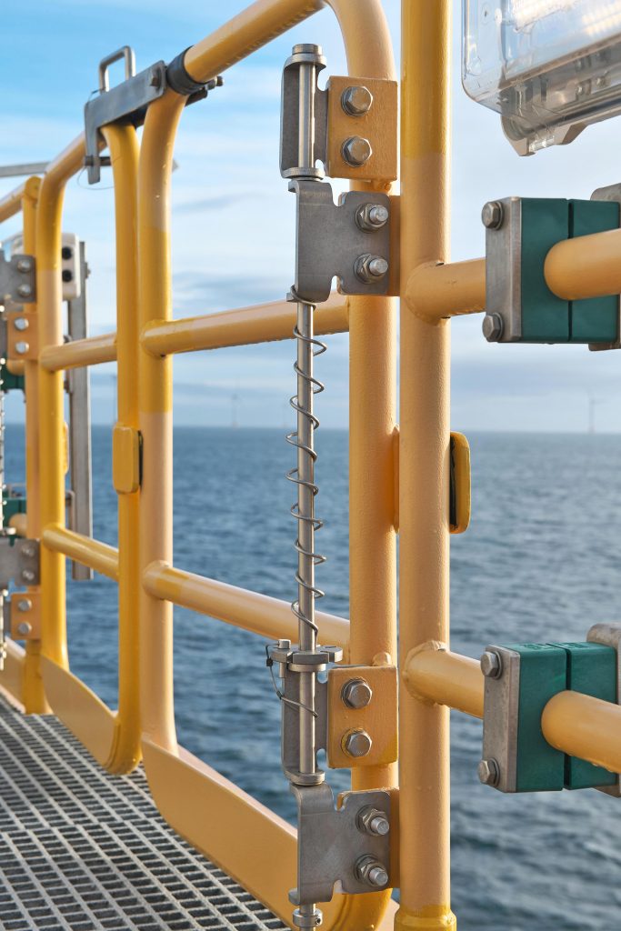 Offshore spring closer installed on the gates on the Beatrice wind farm.