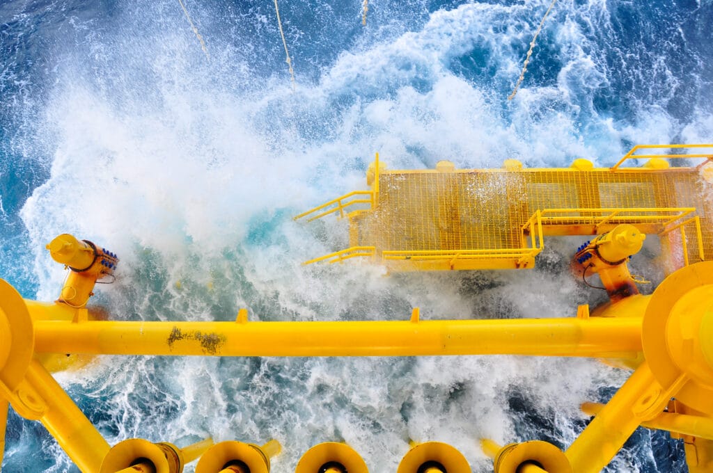 boat access platform railings and gangway