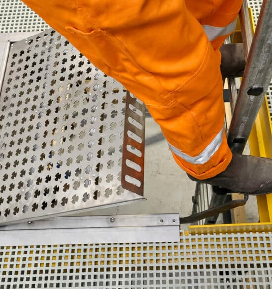 foot-operated ladder hatch