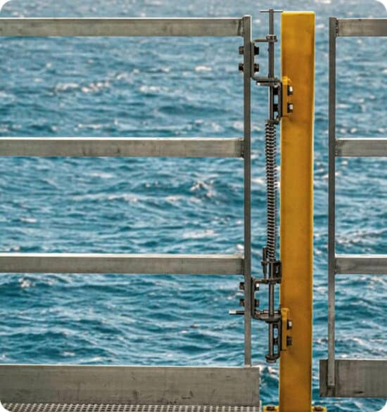cargo seasafe gate closer on offshore wind platform
