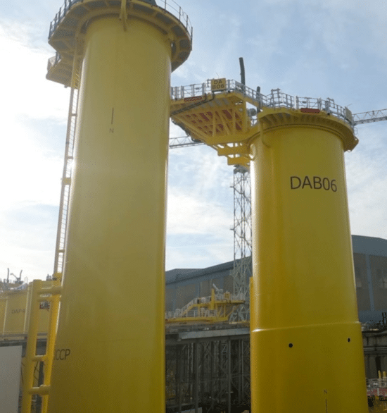 Dogger bank photo of offshore wind turbine platforms